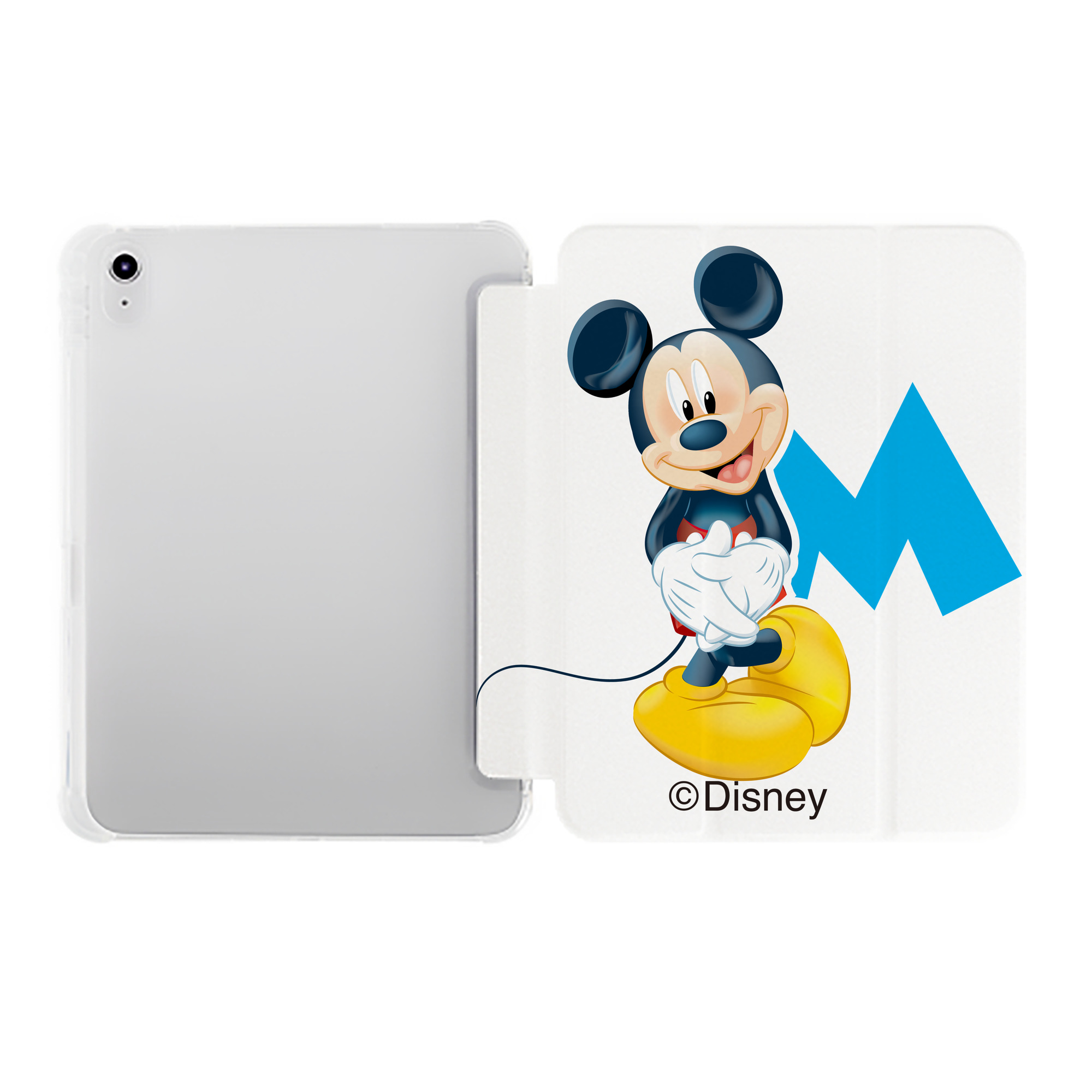 （画像用） ミッキーマウス Mickey Mouse IPad ケース ペン収納付き 三つ折りスタンド PUレザー×シリコン 対応機種9.5/10.5/10.9インチ